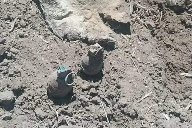 Hallan presuntas granadas en carretera Puebla-Tehuacán, en Amozoc