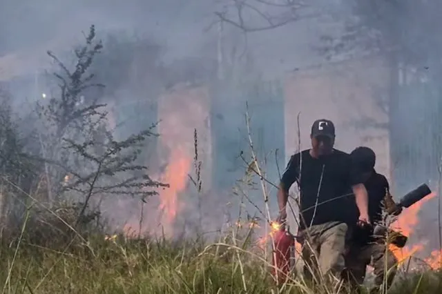 Incendio de caña en la UTIM moviliza a Bomberos en Izúcar