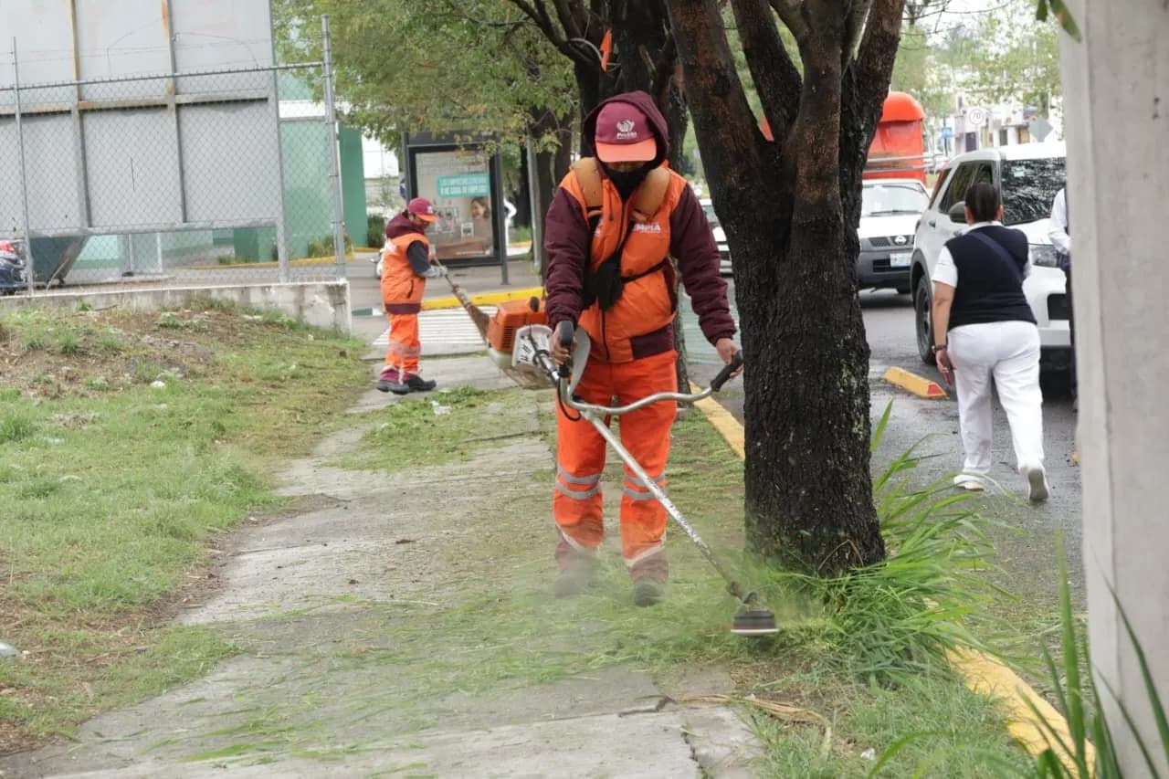 Supervisan jornada de limpieza en Puente de México