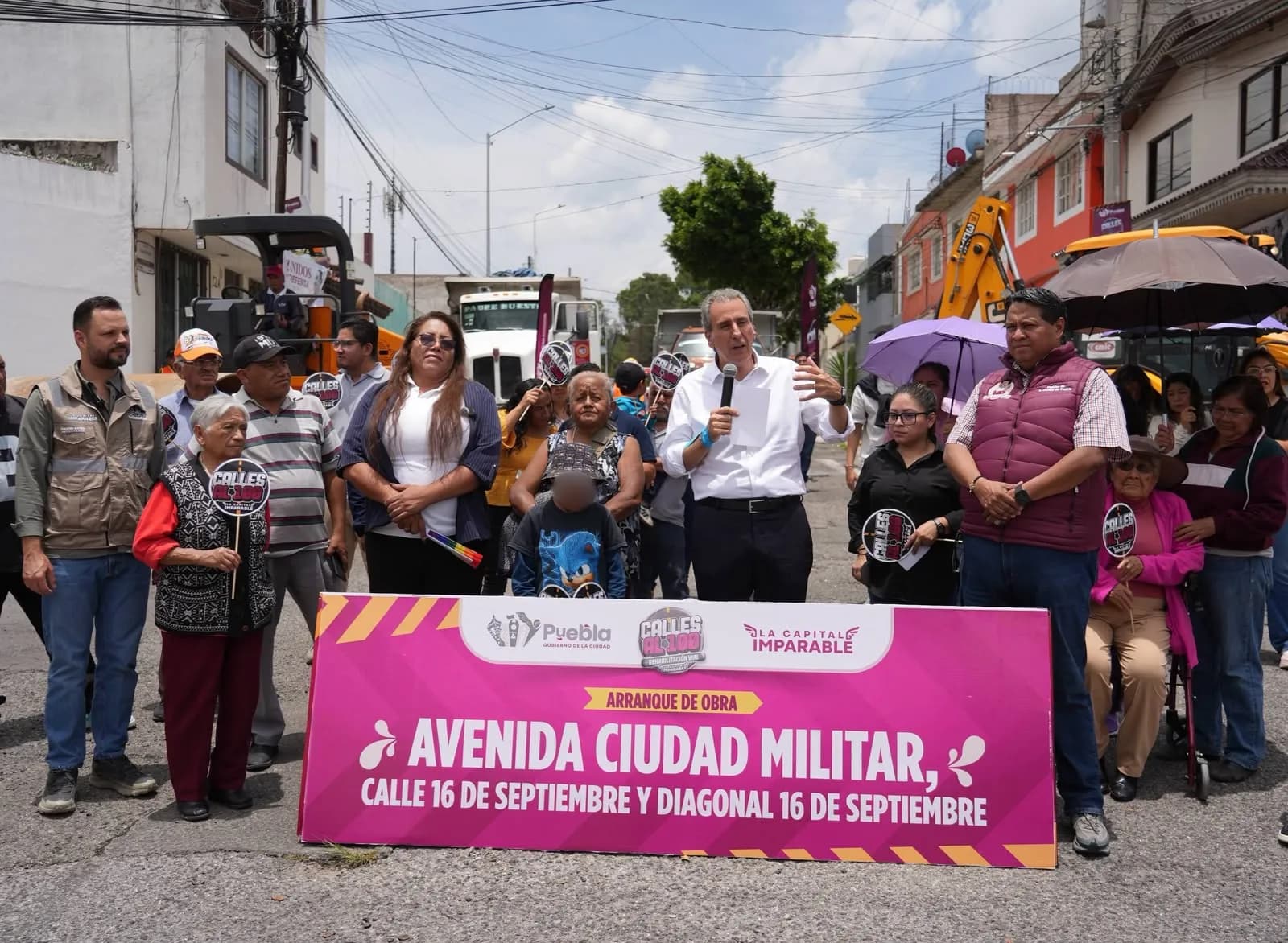Ayuntamiento de Puebla arranca rehabilitación vial en Ignacio Zaragoza con #CallesAl100