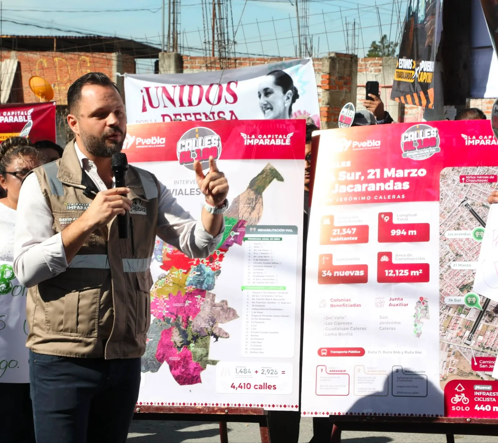 En San Jerónimo Caleras, Ayuntamiento de Puebla inicia rehabilitación vial