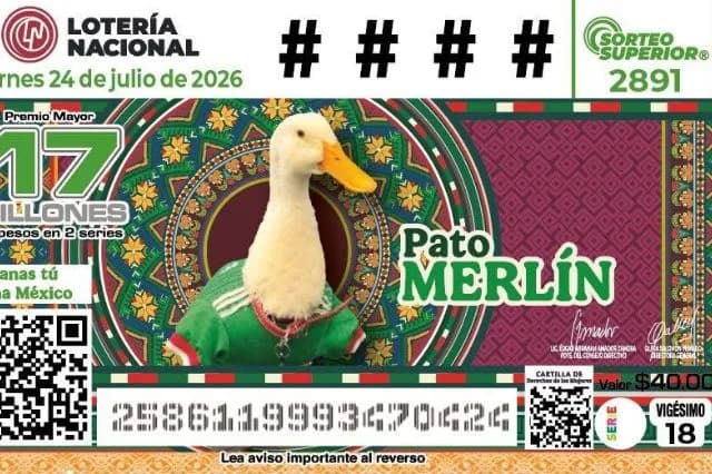 El Pato Merlín hace historia y ahora aparecerá en un billete de lotería