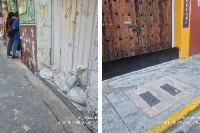 Negocios del centro de Atlixco se protegen contra nuevas inundaciones