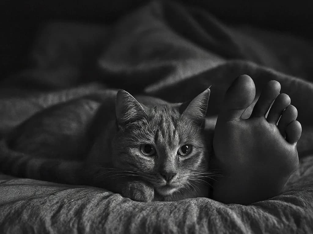 ¿Por qué los gatos casi siempre duermen a tus pies?