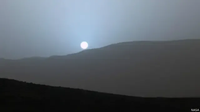 Los atardeceres de Marte pueden verse azules