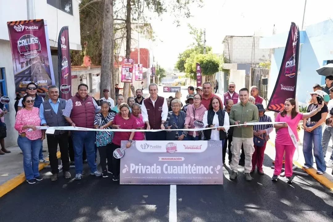 Privada Cuauhtémoc queda renovada con obra del Ayuntamiento de Puebla