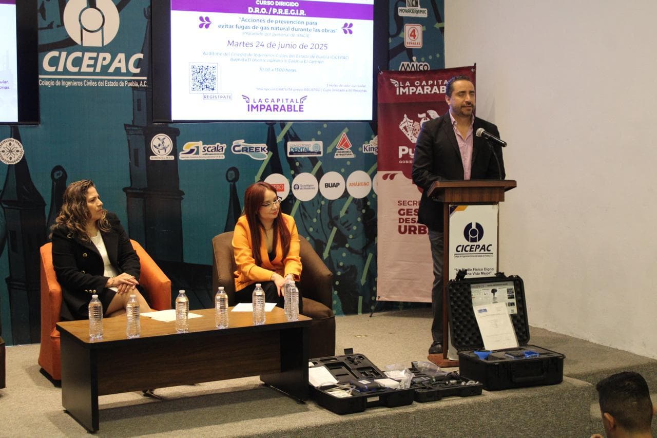 Puebla refuerza la seguridad en obras con capacitación para prevenir fugas de gas natural