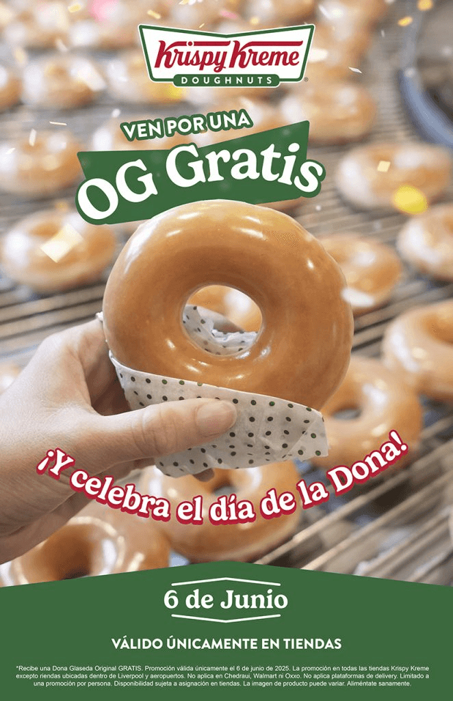 Dona GRATIS hoy en Krispy Kreme: así puedes conseguir la tuya en Puebla