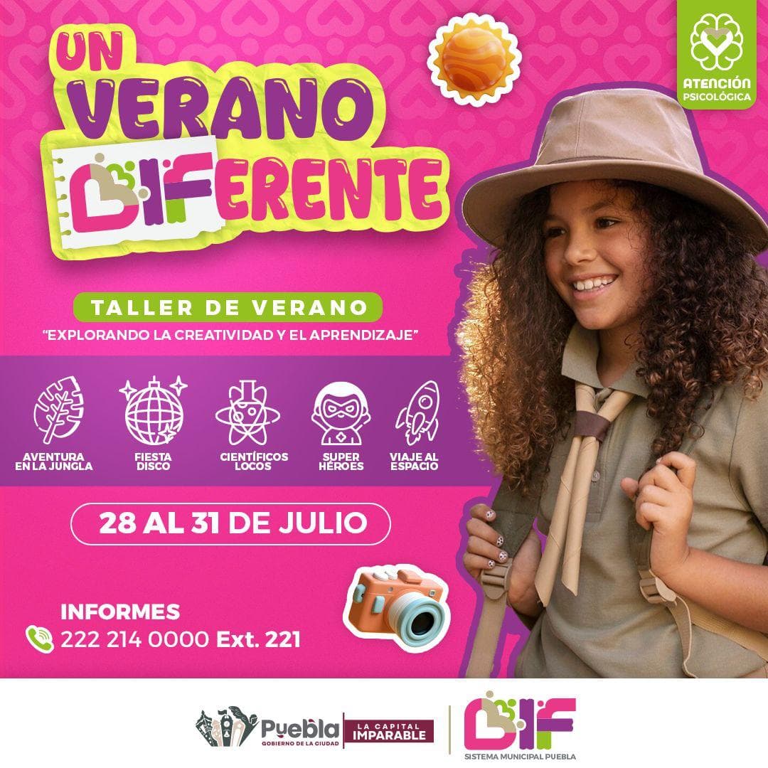 DIF Puebla Capital presenta “Un Verano DIFerente”, taller de verano para niñas y niños