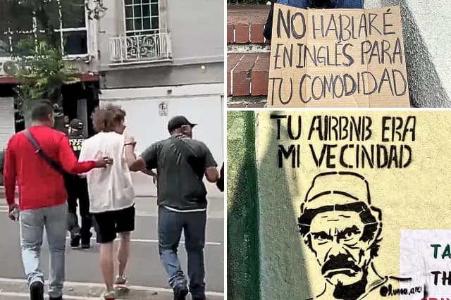 Ahuyentan a Luisito Comunica de la marcha antigentrificación