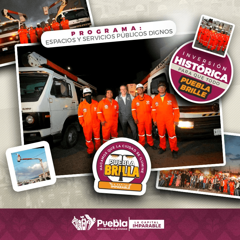 Puebla trabaja de noche por una capital en orden