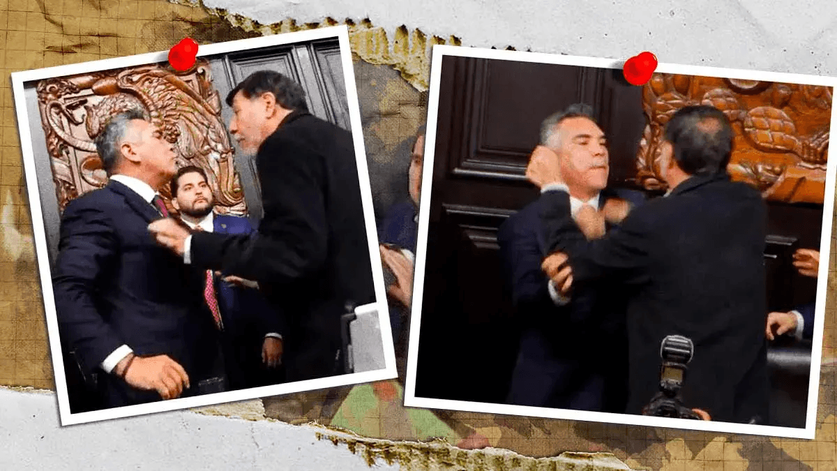 “Alito” Moreno contra Noroña; terminan a golpes la Comisión Permanente del Senado de la República