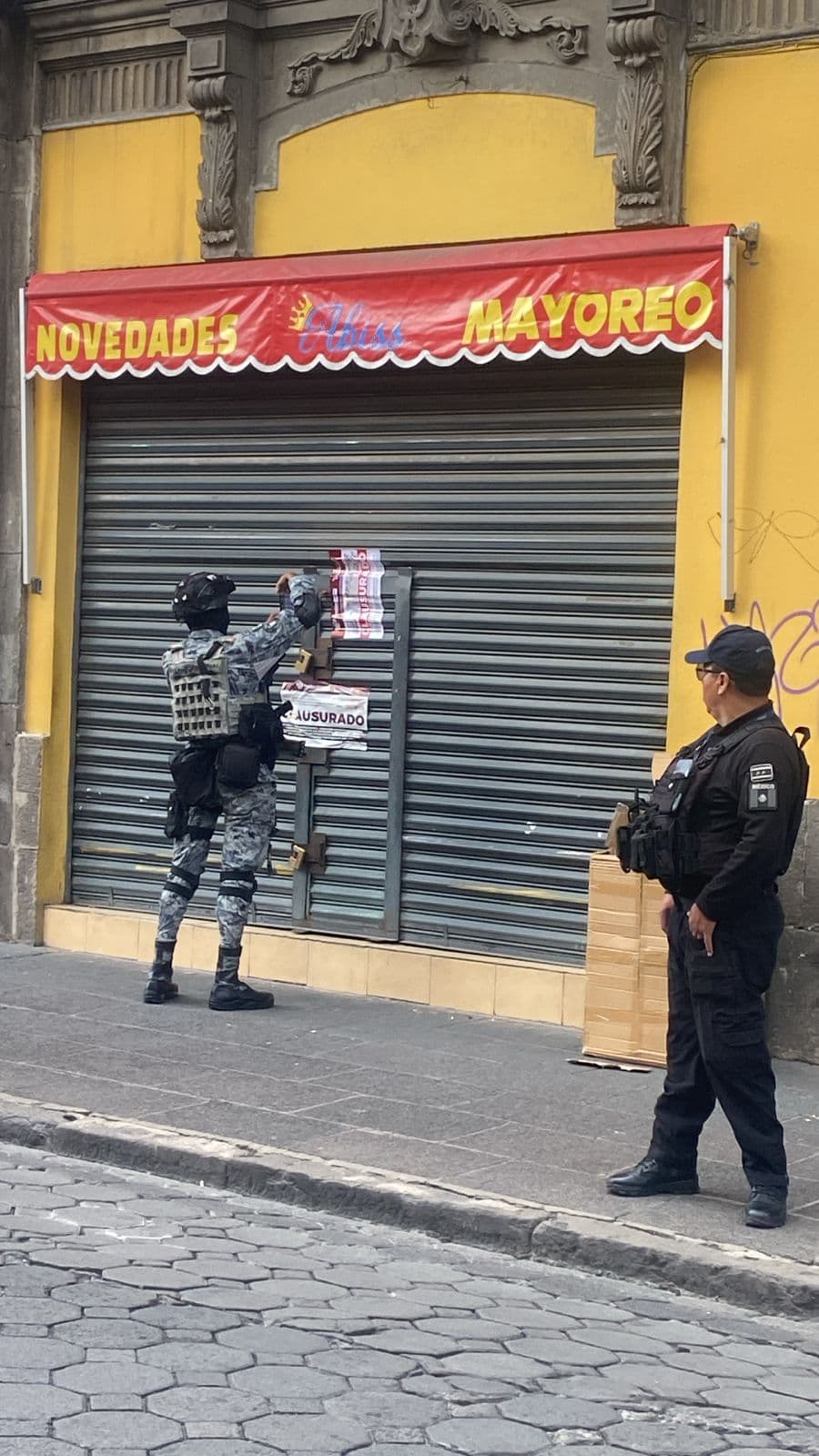 Refuerzan los tres órdenes de gobierno legalidad y seguridad en comercios de Puebla