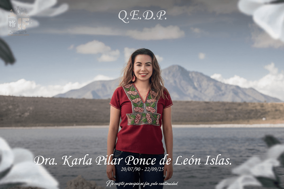 Muere titular del DIF de Tepeyahualco, Karla Ponce de León