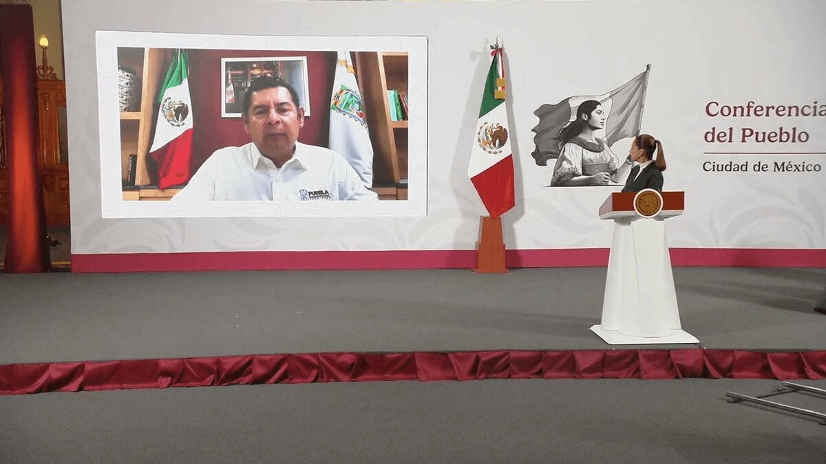 Aún hay 13 comunidades incomunicadas en Puebla por Jerry: Armenta en la “Mañanera”