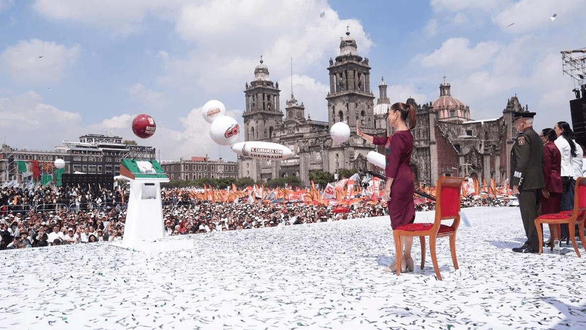 Programa de bacheo, IA y “El Tren del Golfo de México”, destaca Sheinbaum en su informe