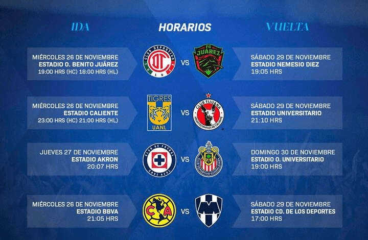Definidos los horarios de la liguilla