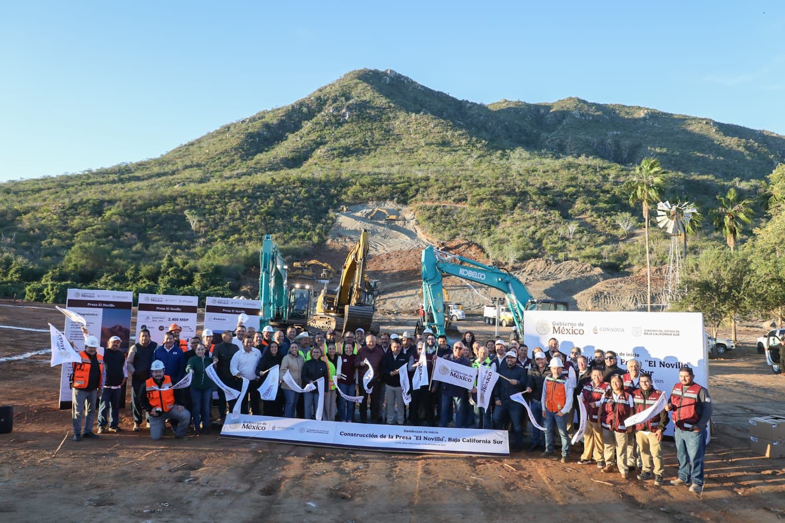 Claudia Sheinbaum encabeza arranque de construcción de la Presa El novillo
