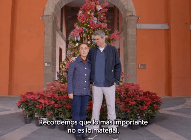 Sheinbaum desea Feliz Navidad a México