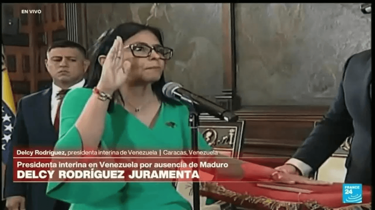 Delcy Rodríguez jura frente al Congreso como nueva presidenta de Venezuela