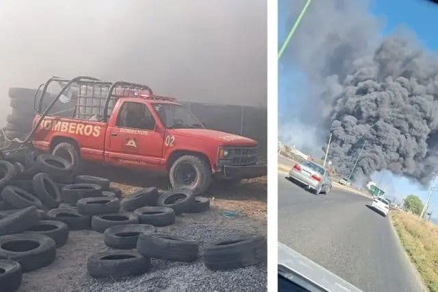Talachería se incendia sobre la Tecamachalco–Cañada de Morelos